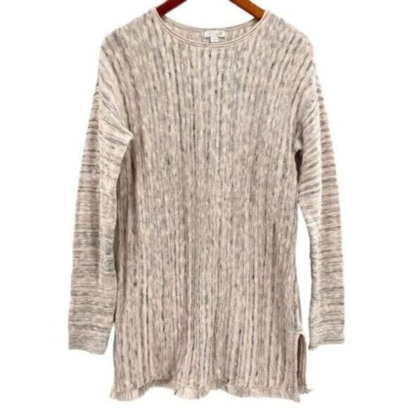 J. Jill Sweaters - J. Jill Womens Marled Fisherman Knit Sweater Button Back